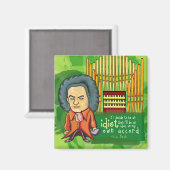 Funny J.S. Bach Music Magnet (Vorderseite/Rückseite)