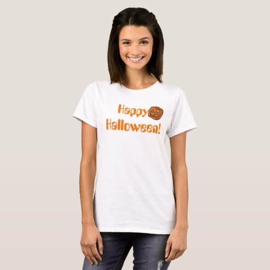 Funny Jack Happy Halloween T-Shirt (Vorne ganz)