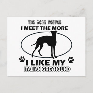 Funny Jack Italian Windhund Designs Postkarte