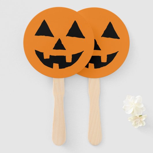 Funny Jack O Lanter Halloween Art Simple Jack O Fächer (Vorne und Hinten)