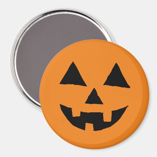 Funny Jack O Lanter Halloween Art Simple Jack O Magnet (Vorderseite/Rückseite)