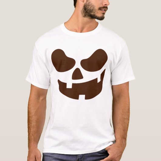 Funny Jack-o'-Lantern Face Halloween T-Shirt (Vorderseite)