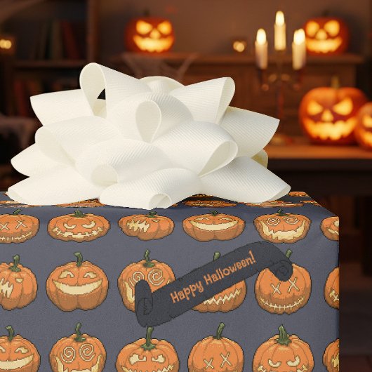 Funny Jack O Lantern Happy Halloween! Pumpkins Geschenkpapier