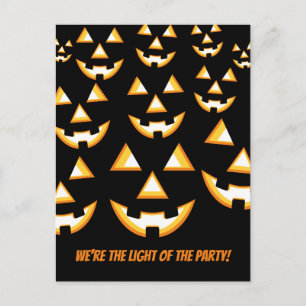 Funny Jack-O'-Lantern Licht des Party Postkarte