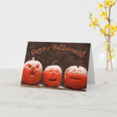 Funny Jack-O-Lanterns Cry Halloween Karte (Gelbe Blume)