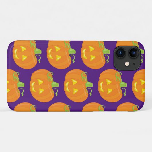 Funny Jack O'Lantern Pumpkin Halloween Pattern Case-Mate iPhone Hülle (Rückseite (Horizontal))