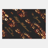 Funny Jack o'Lantern Pumpkins Happy Halloween Geschenkpapier Set (Vorderseite 2)