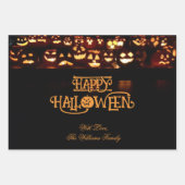 Funny Jack o'Lantern Pumpkins Happy Halloween Geschenkpapier Set (Vorderseite)