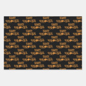 Funny Jack o'Lantern Pumpkins Happy Halloween Geschenkpapier Set (Vorderseite 3)