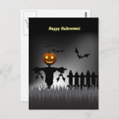 Funny Jack-o''Lantern Scarecrow Postkarten (Vorne/Hinten)