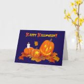 Funny Jack O'Lanterns Halloween Karte (Gelbe Blume)