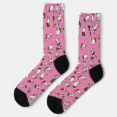 Funny Jack Russell Cartoon Socks Socken (Linkes Detail)