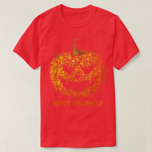 Funny JackOLantern Halloween Pumpkin, Pumpkin Desi T-Shirt (Design vorne)
