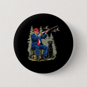 Funny Jagd Duck Trump Camouflage Jagd Hallo Button