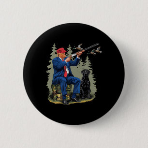 Funny Jagd Duck Trump Camouflage Jagd Hallo Huntin Button