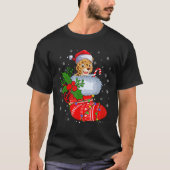 Funny Jaguar an Weihnachtssocken Weihnachtsleuchte T-Shirt (Vorderseite)