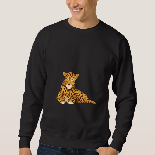 Funny Jaguar Painting Pullover (Vorderseite)