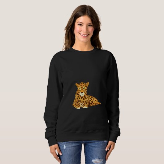 Funny Jaguar Painting Pullover (Vorne ganz)