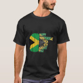 Funny Jamaica Cat Happy Jamaican Independence Sinc T-Shirt (Vorderseite)