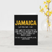 Funny Jamaica Definition Sprichwort Jamaican Patoi Karte (Gelbe Blume)