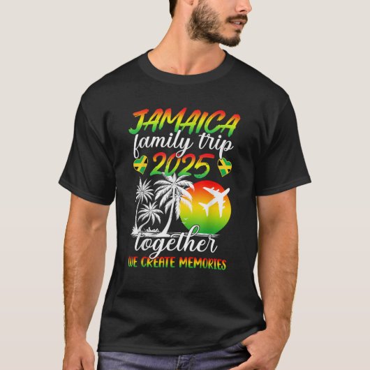 Funny Jamaica Family Trip 2025 We Create Memories T-Shirt (Vorderseite)