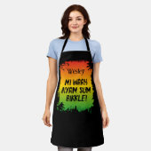 Funny Jamaican Rasta Cook und Koch Food Quote Schürze (Getragen)
