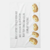 Funny Jane Austen Inspired Boiled Potato Quote Geschirrtuch (Vertikal)