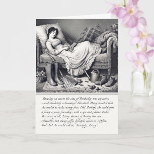 Funny Jane Austen Pride & Prejudice Grußkarte Karte