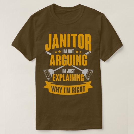 Funny Janitor Custodian Gift T-Shirt (Design vorne)