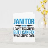 Funny Janitor - I Cant Fix Stud Karte (Gelbe Blume)