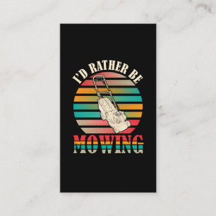 Funny Janitor Lawn Mowing Landscaper Visitenkarte