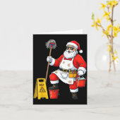 Funny Janitor Santa Christmas Graphic Cleaner Clea Karte (Gelbe Blume)