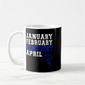 Funny January February Kentucky April Madness Kaffeetasse (Links)
