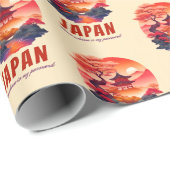 Funny Japan Spaß Sunset Landschaft Landschaft Land Geschenkpapier (Rolleneckpunkt)