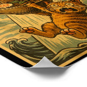 Funny Japanese Cat Ramen Ufo Anime Men Women Teens Poster (Ecke)