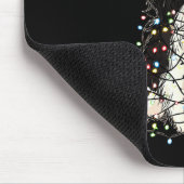 Funny Japanese Chin Christmas Graphics Dog Lights Mousepad (Ecke)