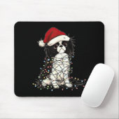 Funny Japanese Chin Christmas Graphics Dog Lights Mousepad (Mit Mouse)