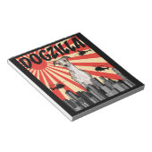 Funny Japanese Dogzilla Whippet Notizblock (angewinkelt)