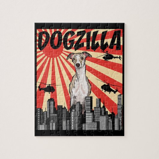 Funny Japanese Dogzilla Whippet Puzzle (Vertikal)