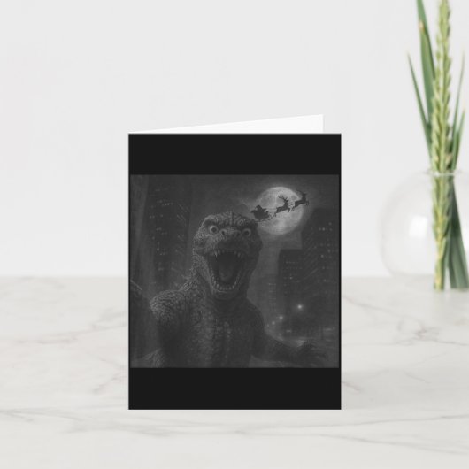 Funny Japanese Kaiju Selfie Santa Christmas Men Bo Karte (Vorderseite)