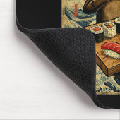 Funny Japanese Kawai Frog Pun Food Frog Humor Sush Mousepad (Ecke)