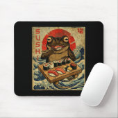 Funny Japanese Kawai Frog Pun Food Frog Humor Sush Mousepad (Mit Mouse)