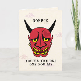 Funny Japanese Oni Valentinstag Card Karte