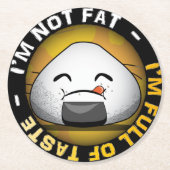 Funny japanese riceball runder pappuntersetzer (Vorderseite)