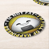 Funny japanese riceball runder pappuntersetzer (Angewinkelt)