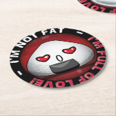 Funny japanese riceball runder pappuntersetzer (Angewinkelt)