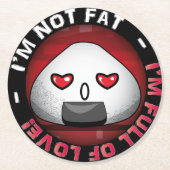 Funny japanese riceball runder pappuntersetzer (Vorderseite)