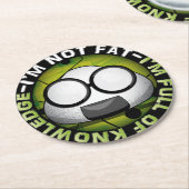 Funny japanese riceball runder pappuntersetzer (Angewinkelt)