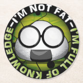 Funny japanese riceball runder pappuntersetzer (Vorderseite)