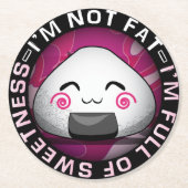 Funny japanese riceball runder pappuntersetzer (Vorderseite)